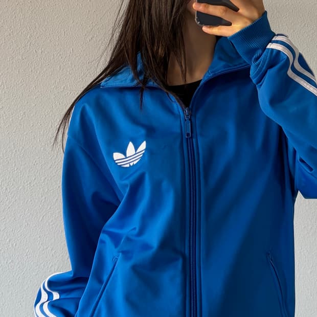 [M]아디다스 구형 파이어버드 블루 트랙탑 져지