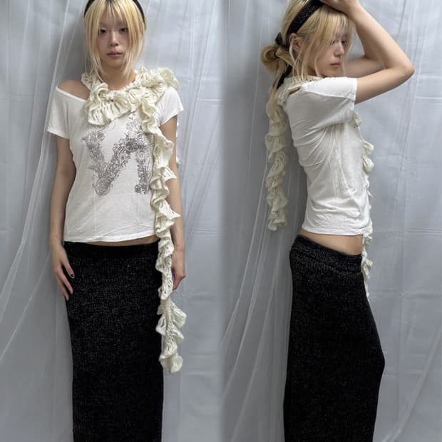[ESCA] Knit Long Maxi Skirt
