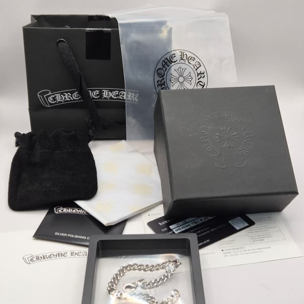 크롬하츠 정품 베이비엑스트라 펜시 체인 팔찌 8인치 풀구성