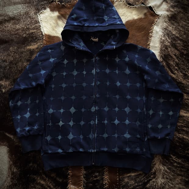 Eternal Indigo Starburst Hoodie zip-up