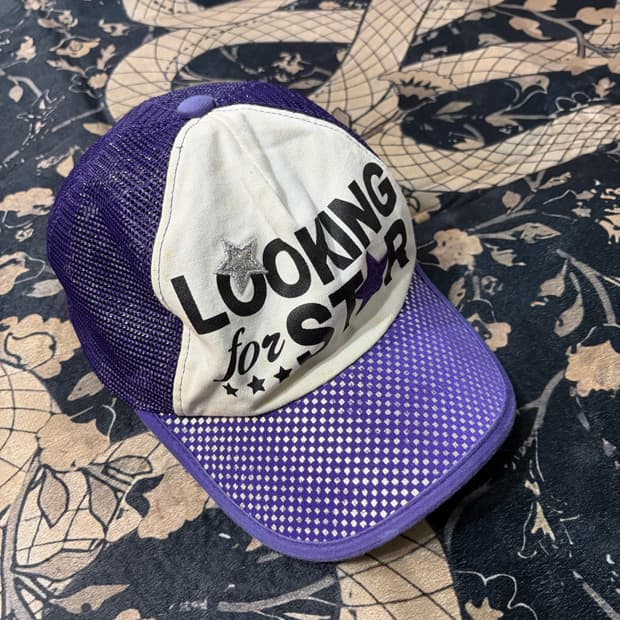 Y2K Glitter Mesh Crimson Cap