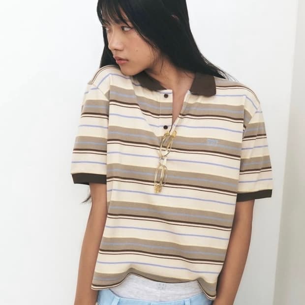 GROVE CARELL STRIPE PIQUE SHIRT (프리사이즈)