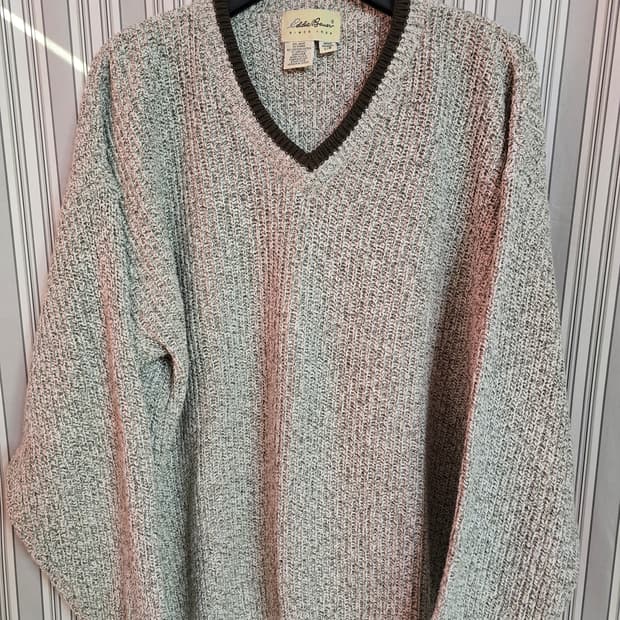 (L.100) 에디바우어 브이넥 니트 스웨터