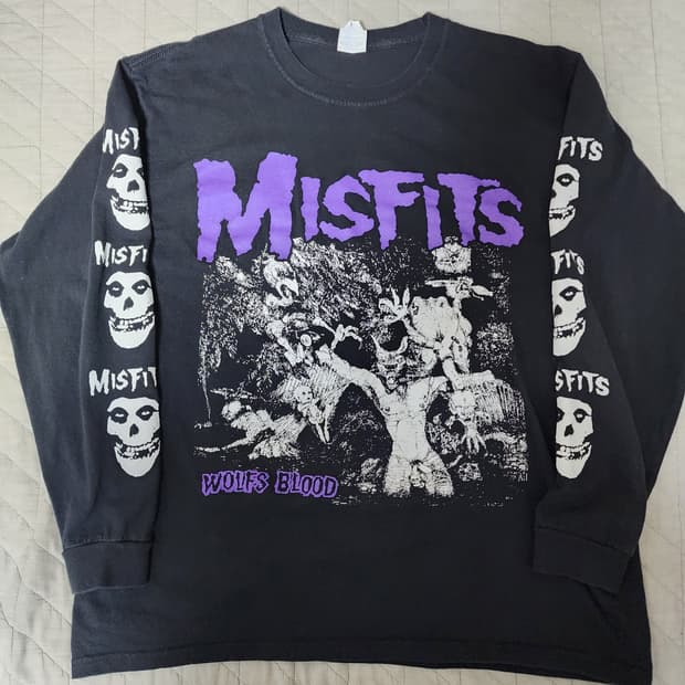 [L] 00s 미스핏츠 Misfits 울프스 블러드 빈티지 밴드티 롱슬리