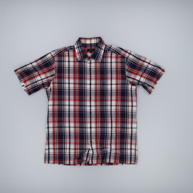 105 닥스 체크 반팔 셔츠 0410H1