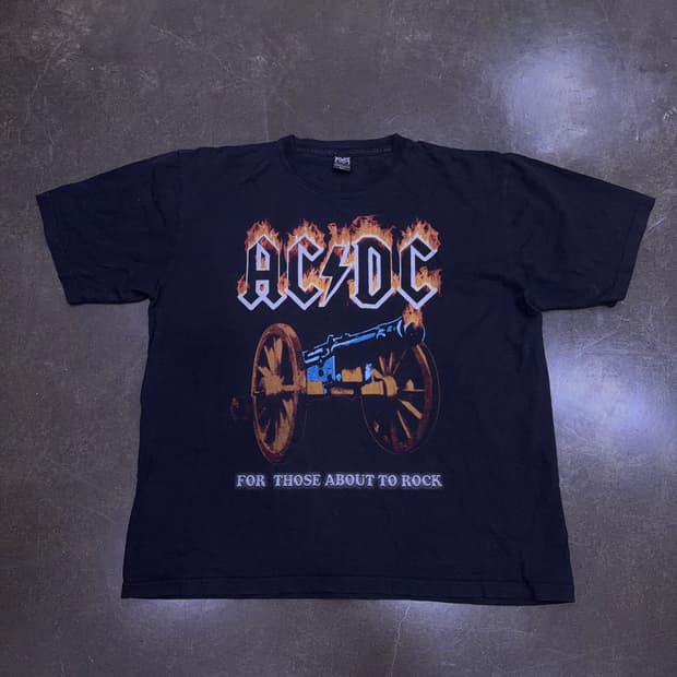 ACDC 빈티지 락밴드 Those About to Rock 티셔츠 XXL