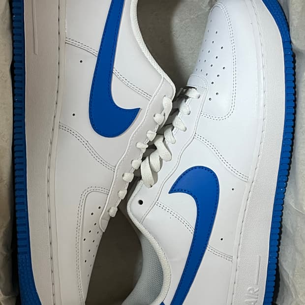 새상품 나이키 에어포스1 흰/파 운동화 280
