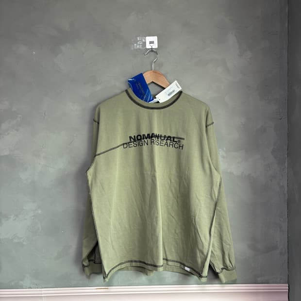 새상품 노메뉴얼 롱슬리브 카키 