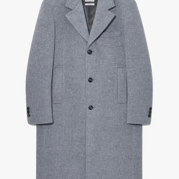 [S] 벨리에 버티컬 싱글 코트 멜란지 그레이