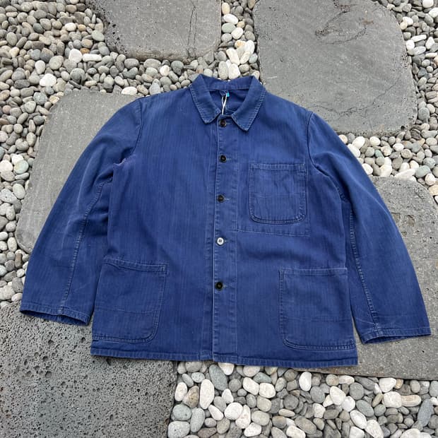 FADED BLUE OLD VINTAGE HBT 헤링본트윌 프렌치워크자켓