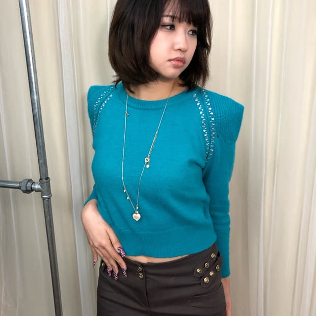 VTG 민트 쥬얼 긴팔 니트