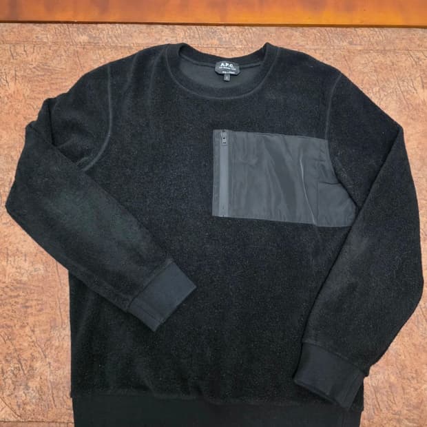 아페쎄 나일론 포켓 플리스 스웻셔츠 맨투맨 L