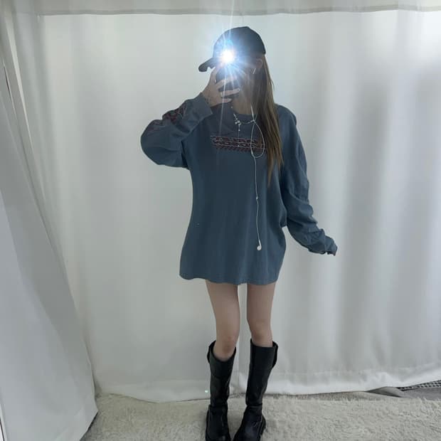 할리데이비슨 블루 스모크 레이싱 롱슬리브