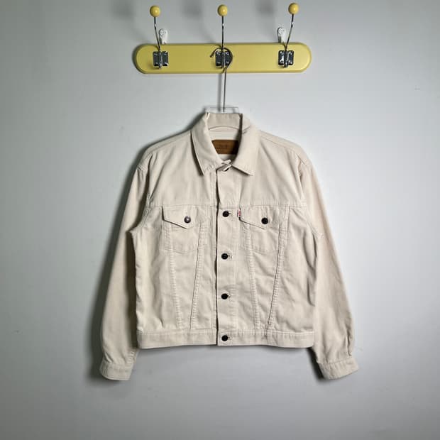 90's 리바이스 아이보리 코듀로이 트러커 자켓 M