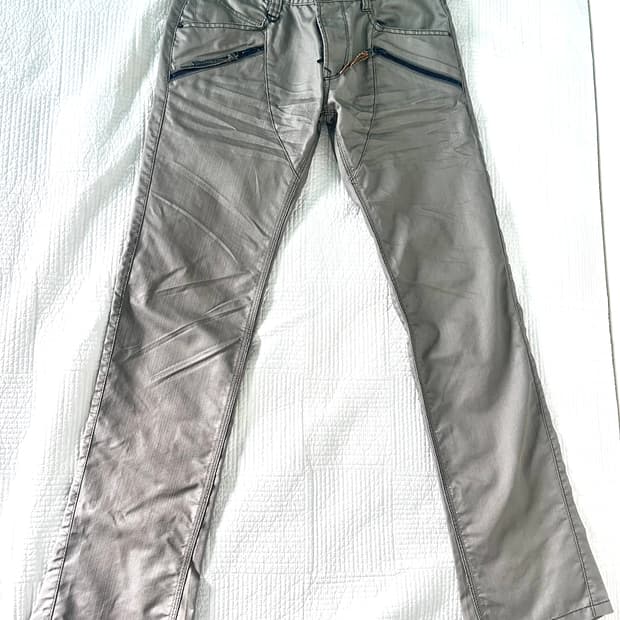 Nicole club y2k 코팅 플레어 팬츠 