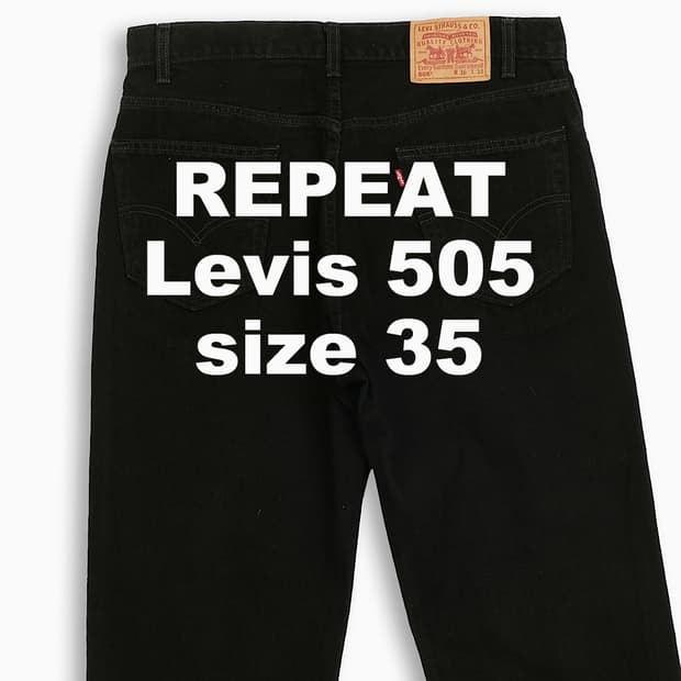 빈티지 리바이스 505 흑청 90s 35 인치 LV5053640
