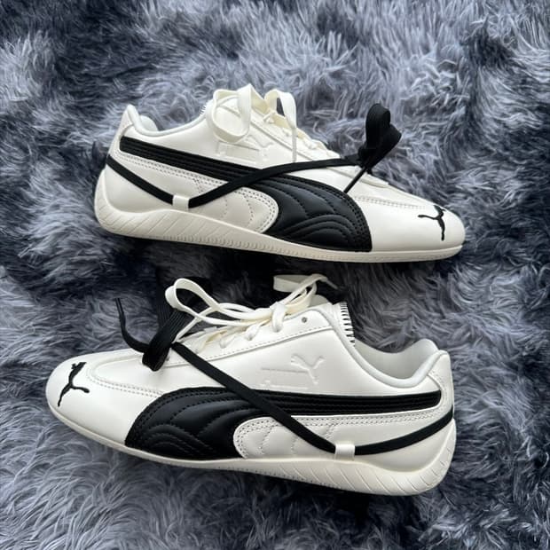 (W) 푸마 x 로제 스피드캣 LEA 웜 화이트 블랙 230mm