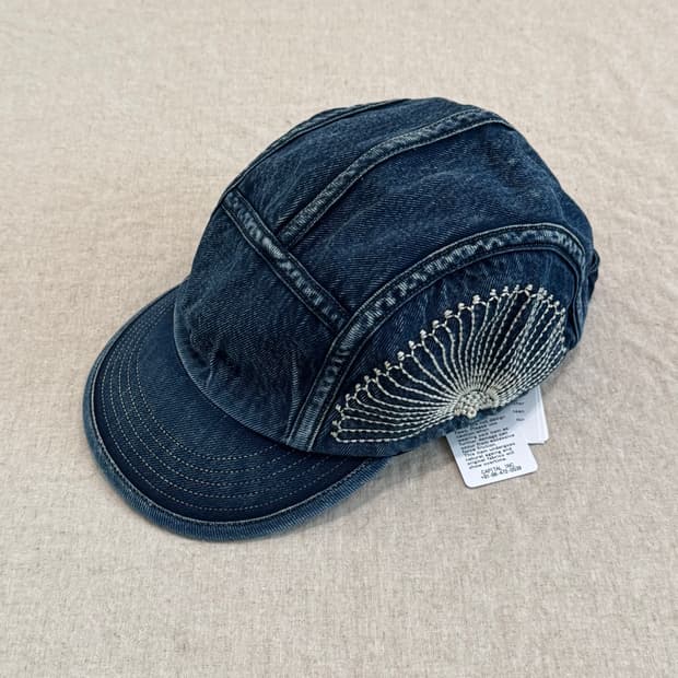 캐피탈 10온즈 후로시키 자수 데님 캠프캡