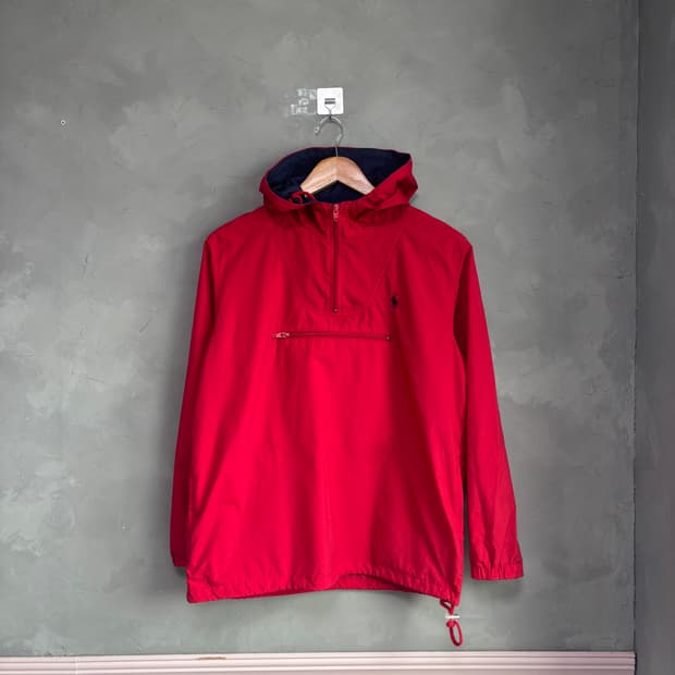 폴로 랄프로렌 아노락 바람막이 레드 