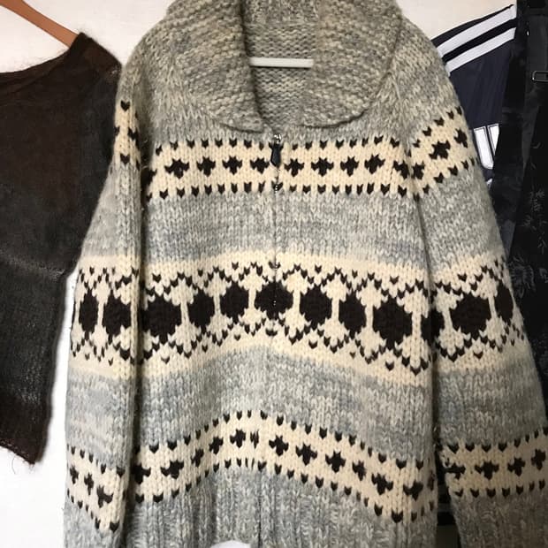 양모 100% 헤비아우터 핸드메이드코위찬