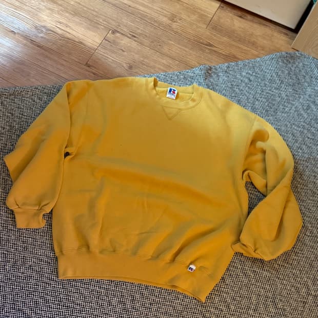 90s mexico 러셀(RUSSELL) 스웻셔츠 L 옐로