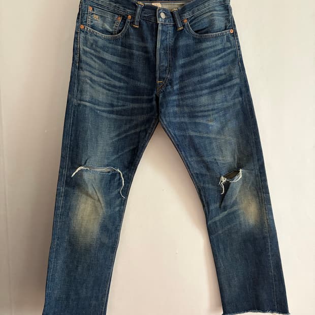 RRL Slim Narrow Seldvedge Denim 