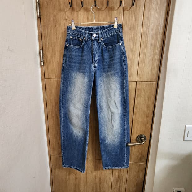 (S)트릴리온 워싱 스트레이트 데님 팬츠