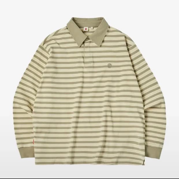 꼬미니노즈 RUGBY STRIPE T-SHIRT Khaki
