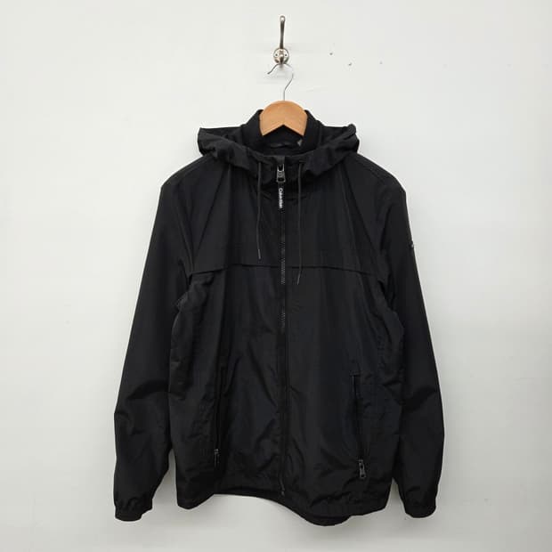 캘빈클라인 블랙 후드 바람막이 남 L