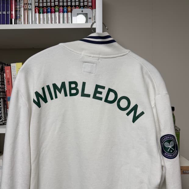 폴로 랄프로렌 윔블던 화이트 쿼터 집업