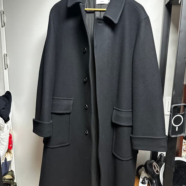 그라프페이퍼 울 멜튼 코트 블랙 2 사이즈 (발마칸)