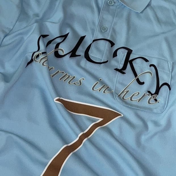 샵페어리 럭키7 폴로티 블루