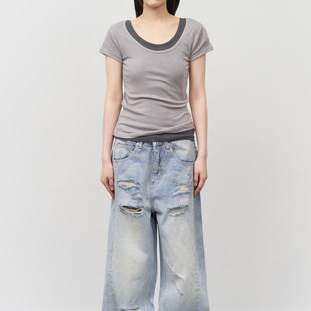 하이파이펑크 Hold Damage Wide Denim