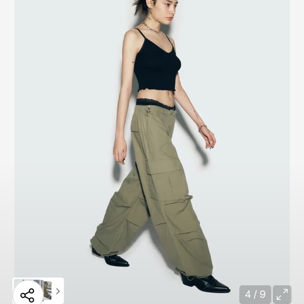 애즈이프캘리 카고 팬츠 카키