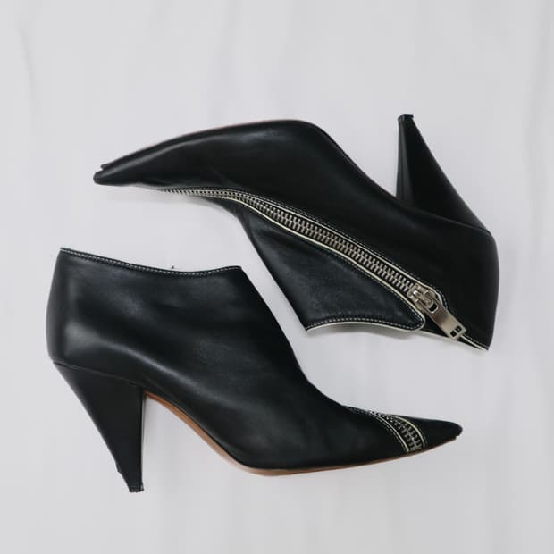 Old Celine zip heel