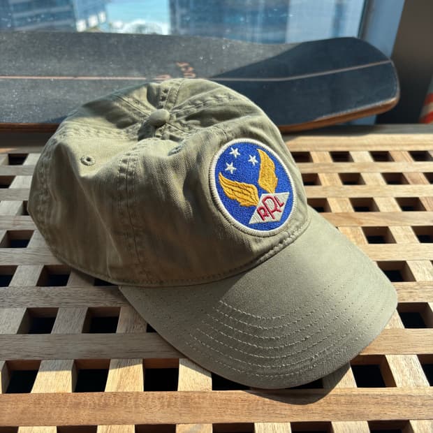 더블알엘 가먼트다잉 트윌 볼캡 올리브