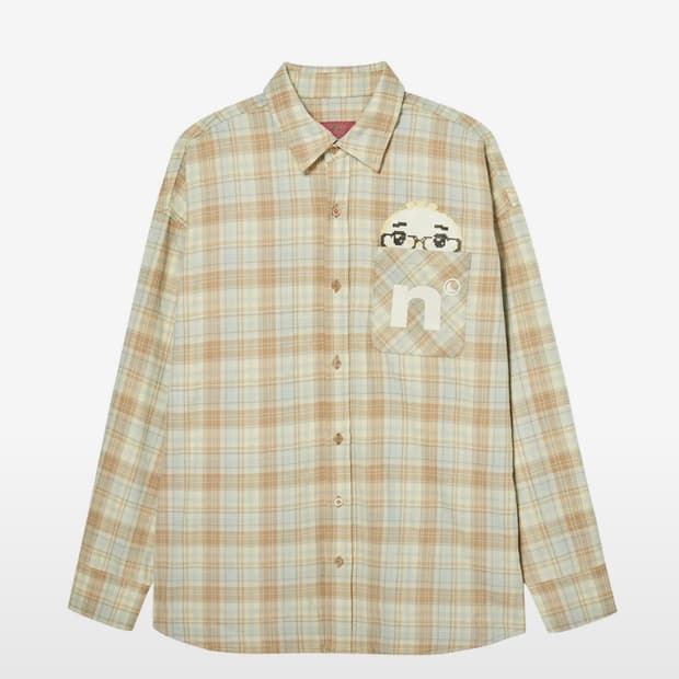 안경만두 셔츠 NYGD CHECK SHIRTS YELLOW