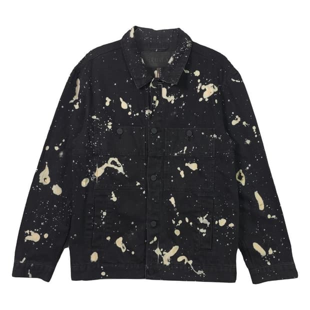 Etudes 페인트 스플래터 블랙 데님 자켓 L