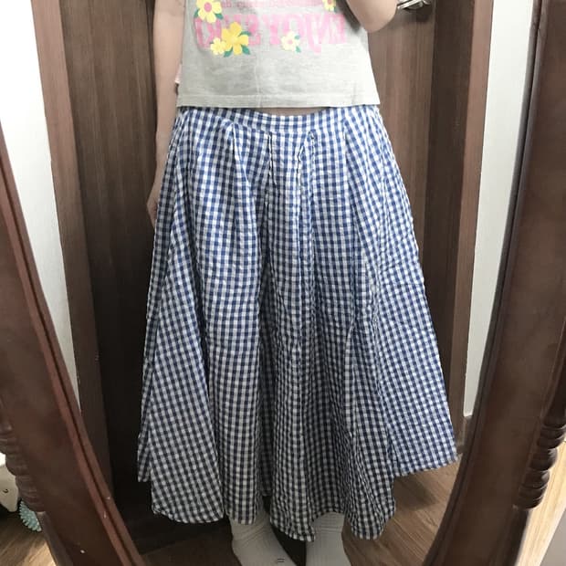 vintage cotton plaid sk