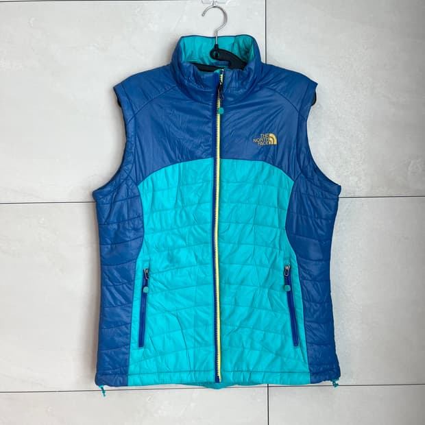 노스페이스 여성 블루/민트 경량 패딩 조끼 [95]