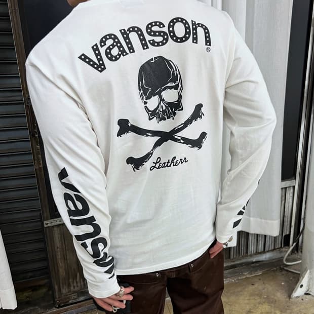 Vanson Leathers skull cubic long slv