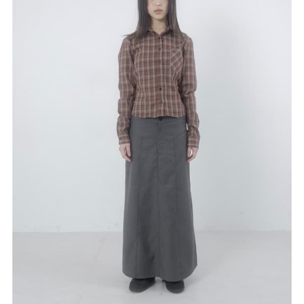 wsc아카이브 Check tied shirt 005