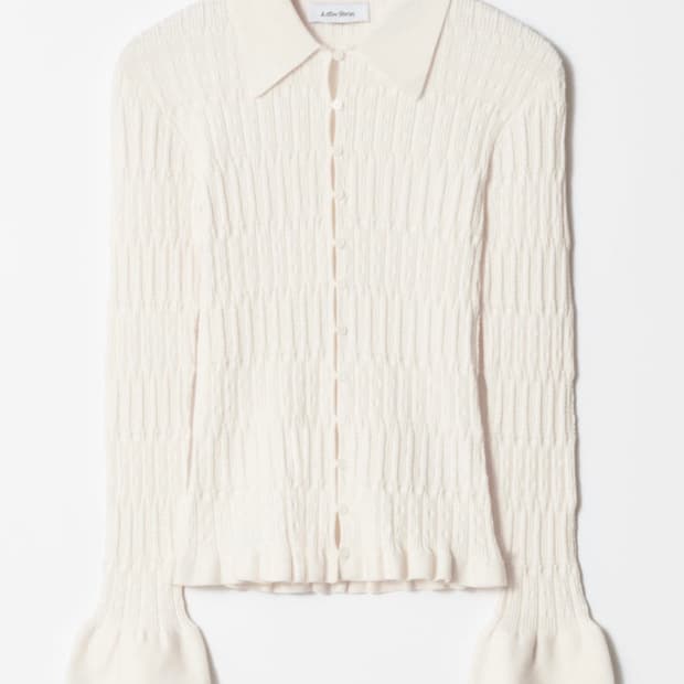 앤아더스토리즈 니트 카라 가디건 xs (택O)