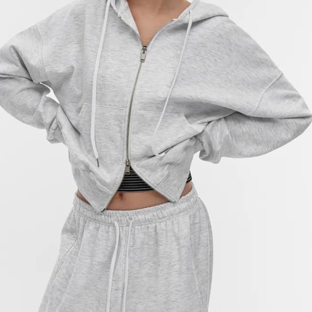 블랙업 에어웨스트 루즈핏 후드집업&에어웨스트와이드 투웨이밴딩팬츠 일괄