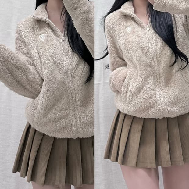 게스 베이지 후리스