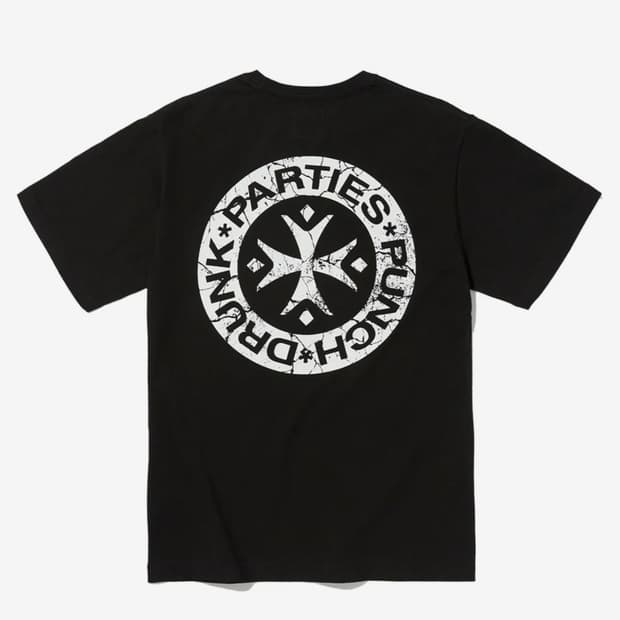 펀치 드렁크 파티즈 허트 로고 네로우 반팔티 블랙 1사이즈