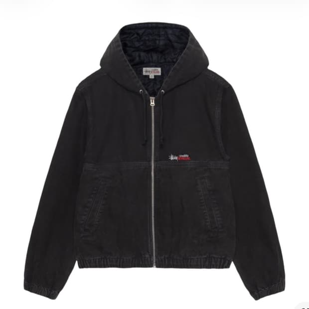 스투시 인슐레이티드 캔버스 워크자켓 블랙 S