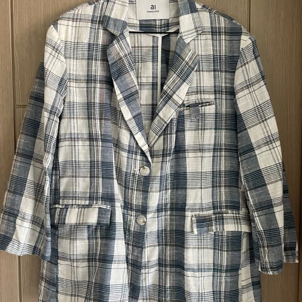 AI makes cloth 너디 체크 자켓