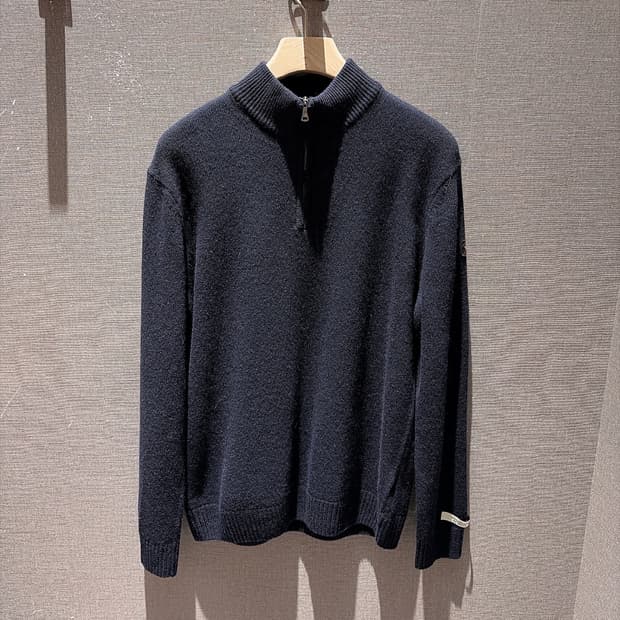 (정품/새상품) 폴앤샤크 남성 네이비 하프집업 울 니트