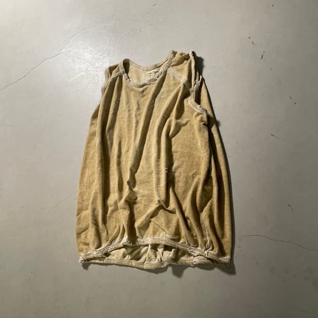 KZ Atelier  Layered Distressed Vest